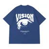 T-shirt masculin surdimensionné 100% coton graphique graphique coréen Summer Y2k Tops Tees Streetwear HARAJUKU CARCHES AESTHÉTÉES CHEPINES 240510