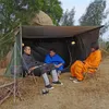 Tende e rifugi per la tenda da bushcraft per 2 persone Beck in stile esterno campeggio per escursionismo a 2 piani zaino foresta di foresta calda calda tendaq240511