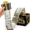Gift Wrap 1 Set Happy Birthday Money Box With Clear Bag Card Tape Funny Pull Type Paper Cash Storage Holder Party Surprise