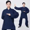 Ubranie etniczne 2024 Chińskie tai chi Wushu mundury bawełniane bawełniane garnitur sztuki walki wingchun poranna praktyka medytacja buddysta