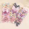 Hair Accessories 10pcs/set Cute Girls Rainbow Hair Band Kids Baby Hair Accessories Sweet Print Headbands for Newborn Wholesale Headwear Gift