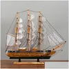 Decoratieve objecten Figurines houten scheepsmodel ornamenten woonkamer ambachten moderne huizendecoratie piraat wijnkast kantoor geboorted dho4b