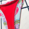 Summer Swimwear Bikini Swimwear Two-Pieces Sexy Two-Pieces Femme String Réglable Extreme Triangle Floral Bikini Taille S-XL