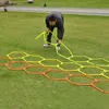 6pcs Agility Haims Set Football Training Rings Soccer Footwork Bague de jeu Hexagon Multi Supplies Multimies Hex Hurdle Equipment 240513