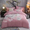 Bedding Sets Chinoiserie Floral Duvet Quilt Cover Asian Style Vintage Shabby Blossom Cotton Soft Set Bed Sheet Pillowcases