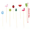 50100Pcs Star Disposable Bamboo Skewers Food Cocktail Picks Buffet Fruit Cupcake Fork Sticks Party Table Decoration Supplies 240422