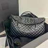 Высокая емкость кожаная стеганая одеяла дизайнерская сумочка сумочка женская дорожка черная багажная сумка Мужские сумки для роскошного сцепления
