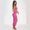 HIP WRAP Women 2024 Spring/Summer dividido Slim Fit Solid Color Dress Sexy F51435