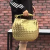 Botteg Venet High End Designer Tote Bags voor dames 2024 Nieuwe Sardine geweven dames tas lederen Handtas metalen handgreep knullingzak met 1: 1 origineel echt logo en doos