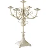 Candlers Home Romantic European Five Head Candlestick Restaurant Mariage Iron White Classical Dining Table Holder Decor