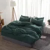 Zestawy pościeli Zestaw kołdry pokrowca bawełny solidna kołdra miękkie szary łóżka japońskie łóżko domowe super king size bielizny
