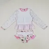 Clothing Sets S0262 Toddler Girls Clothes Cactus Flower Boots Pink Lace Jumpsuit Swmisuit Wholesale Summer Boutique For