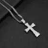 Klassiska män Cross Pendant Halsband för manlig rostfritt stålhalsband uttalande Cruz Jewelry 30 Link Chain Hip Hop Jewelry 240508