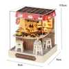 Architecture/DIY House Wooden Miniature Doll House DIY Handmade Assembly Model Building Kit With Dust Cover 3D Puzzle Toy Birthday Gift Dollhouseouse