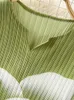 Casual Dresses gvuw mode veckad tryckt kvinnors klänning långärmad oregelbunden blomma hög vaktel lösa färgblock 2024 hösten 17g3815