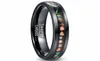 Tungsten Carbide Ring Crushed Fire Opal Men Women Black Dome Wedding Ring Comfortable Fit Tungsten Steel Ring 2109246410011