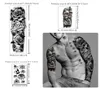 Метершин 46 листов Полно и половина водонепроницаемых Временных фальшивых татуировок наклеек уникальных изображений или Totem Express Body Art для M4762046