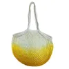 Handbag Tote Tie-Dye Bags Shopping Shopper Mesh Net Woven Cotton Pouch Long Handle Reusable Fruit Storage Bag Home Vegetables Organizer