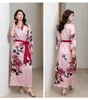 Vêtements à la maison rose kimono imprimé robe robe robe dame élégant saut-vêtements intime lingerie femmes rayon peignoir de nuit