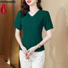 Blouses des femmes M-5xl 2024 Été mignon peplum tops femmes basique usure du bureau