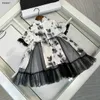 Top girls dresses Chinese style design child partydress baby skirt Size 90-130 CM kids designer clothes Princess dress 24Mar
