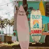 Vintage dekor marin stil prydnad utomhus skylt strand dem pendell vägg hängande plack bar surfbräda trä 240509