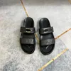 Designer Slides Slipper Sandal Lock It Flat Mule Mens Casual Shoes Flipflop Slide Slippers Summer Leather Slider Mules Flip Flops Comfort Flats Slides Shoe 38-44