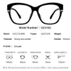 Occi chiari överdimensionerade läsglasögon kvinnor stora ramläsare stilfulla presbyopiska glasögon fyrkantig förstoring 240511