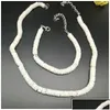 Chains Chains White Puka Shell Style Necklace - Surfer Choker Summer Jewelry Accessories For Women Seashell Heishi Disc Beads Drop D D Dh3Zg