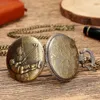 Montres de poche Vintage Charm Bronze Golf Man Collier Quartz Regarder Arabe Numerals Afficher les collections d'horloge de pendentif