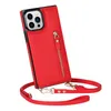 Crossbody Double Button Fermuper iPhone15pro Max 14plus 13 12 11 Kart kayış destek destek önleyici Apple 15 Çok fonksiyonlu cep telefonu kasası