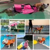 Kamizelka ubrania psa Regulowana preserver preserver odblaskowe ubrania pływające na plażę basen bezpieczeństwo dla dużych psów