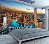 Wallpapers Wellyu Custom Wallpaper 3d Po Mural Painting City Architecture Night View Living Room Tv Background For Walls 3 D