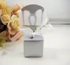 Enveloppe-cadeau 50 X blanc / or / argent chaise miniature du support de carte de place de carte de mariage Boîte de bonbons de la fête de déco