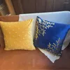 Pillow DUNXDECO Bright Yellow Blue Summer Shiny House Cover Art Decorative Case Modern Sofa Chair Coussin