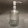 Liquid Soap Dispenser 18oz Shampoo Shower Gel Lotion Storage Glass Press Bottle Bathroom Hand Sanitizer Containers