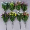 Decoratieve bloemen Daisy Artificial 15 Heads 36cm plastic planten herbruikbare nep voor bruiloft tuindecor in/buiten