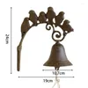 Estatuetas decorativas da campainha de ferro vintage europeu - decoração de estilo clássico com seis pequenos pássaros sino de parede