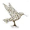 Figurines décoratives 2pcs Bird Metal Mur Mur