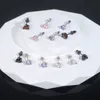 925 STERLING Gümüş Ice Out Ejderha Pençe Küpe Basit Piercing Micro Pave Bling Cz Zirkon Kulak Erkek Kadın Punk Takı