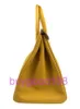 Aabirdkin Disdicate Luxury Designer Totes Sac 35 Candy Yellow Gris Gary Epsom Leather Gold Hardware pour le sac à main pour femmes Sac à bandoulière