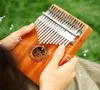 Creative 17 Keys Kalimba Thumb Fortepian Wysokiej jakości drewno mahoniowe ciało muzyczne instrument melodny młot dla początkujących palców piano1216d2272694