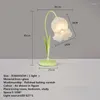 Tafellampen ligplaats Noordse LED -bureaulamp creatief groen glas verlichting modern decor voor huis woonkamer slaapkamer bed