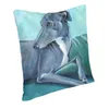 Poduszka Luksusowa okładka Greyhound 40x40cm miękka whippet Sihthound Dog Case for Sofa Square Square Decoration