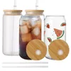 US CA Local Warehouse 16oz Tassen Sublimation Glass Dose geformte Becher Becher Bier mit Bambusdeckel Fy5118 0514