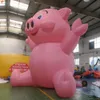 Gratis fartyg utomhusaktiviteter som annonserar 4m/5m/6m/10m jätte uppblåsbar rosa grismodell Anpassad luftballong djur replika tecknad film till salu