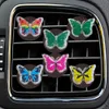 Veiligheidsgordels Accessoires Fluorescent Butterfly 6 Cartoon Auto Air Vent Clip Conditioner Outlet per clips voor kantoor Home Square Head fr oth1y