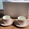 European Highd Bone Porselein Coffee Cup en Saucers Combinatie Britse home thee set Gift Box Packaging 240508