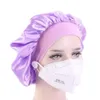 Capuchon de capuche Clippers Silk Night Hat Hang Masque Femmes Cover Cover Sleep Soup Bonnet Satin pour beaux cheveux Home Nettoying Supplies CPA3306