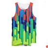 Herentanktops Heren Splash verf Colorf Strikken